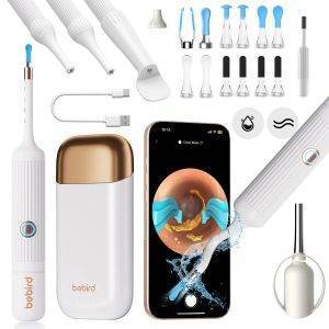 Ohrenreiniger Bebird EarSight Plus Ohrenschmalz Entferner Otoskop 1920P HD Kamera mit Pinzette für Ohren/Nasen/Hals-Untersuchungen gut