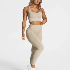 TEVEO Statement Scrunch Leggings ‘Sand’