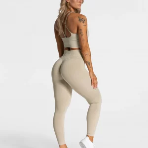 TEVEO Statement Scrunch Leggings ‘Sand’