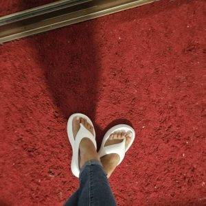 Hausschuhe 36 Creme-weiß benutzt