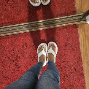 Hausschuhe 36 Creme-weiß benutzt