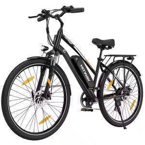 HITWAY E-Bike Pedelec 28 Zoll Elektrofahrrad für Damen Herren bis 35-100km 12Ah/13Ah Akku 7 Gang shimano SHIMANO Schaltwerk, Kettenschaltung, 250W Heckmotor, 432 Wh, Pedelec E-Citybike für Erwachsener 170-190cm, mit Schloss, Pumpe