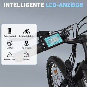HITWAY E-Bike Pedelec 28 Zoll Elektrofahrrad für Damen Herren bis 35-100km 12Ah/13Ah Akku 7 Gang shimano SHIMANO Schaltwerk, Kettenschaltung, 250W Heckmotor, 432 Wh, Pedelec E-Citybike für Erwachsener 170-190cm, mit Schloss, Pumpe