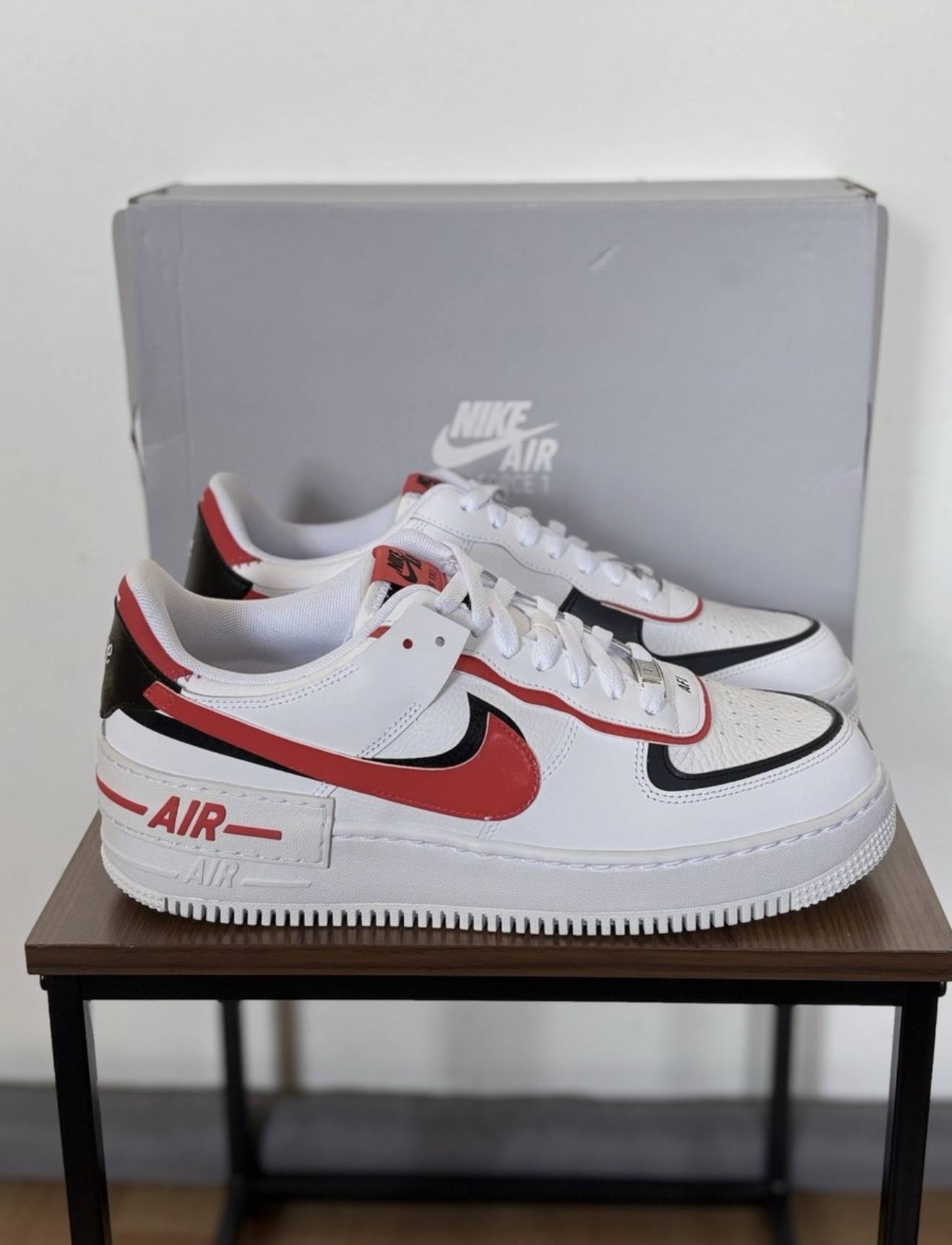Nike Air Force 1 Low Shadow White Red 43