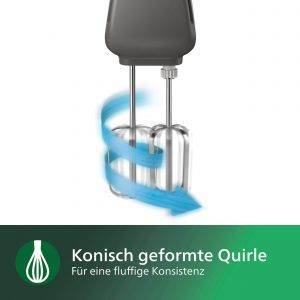 PHILIPS Handmixer HR3741/00 5 Geschwindigkeiten plus Turbo, inkl. Quirle und Knethaken