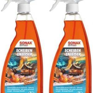 SONAX ScheibenEnteiser Sweet Home (2x1 Liter) taut sekundenschnell zugefrorene Scheiben auf, schützt vor Wiedervereisung und sorgt für klare Sicht