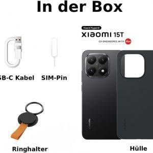 XIAOMI 15T, Smartphone 12+256GB, 6,83" 120Hz augenschonendes Display, MediaTek Dimensity 8400-Ultra, 50MP Leica Summilux Objektiv, 5500mAh, Titan, 2 Jahre Garantie