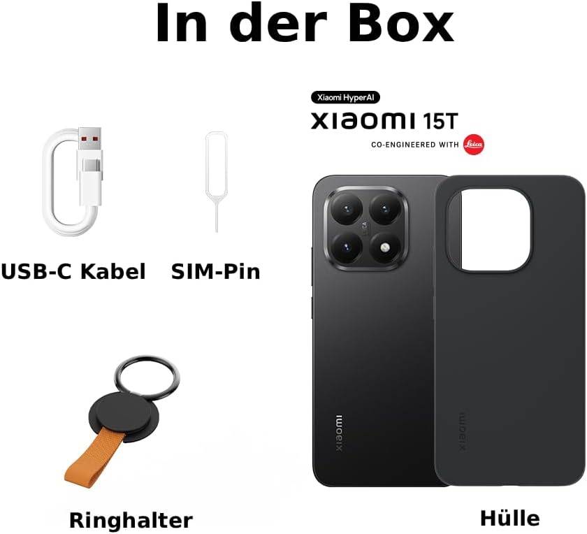 XIAOMI 15T, Smartphone 12+256GB, 6,83" 120Hz augenschonendes Display, MediaTek Dimensity 8400-Ultra, 50MP Leica Summilux Objektiv, 5500mAh, Titan, 2 Jahre Garantie – Bild 3