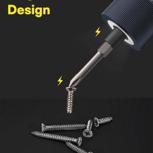 HOTO Elektroschrauber Wiederaufladbar, 3.6V Akkuschrauber Set USB-C, 3 Drehmomenteinstellungen, 1500mAh Akku, LED-Licht & 12 S2 Metallbits für Möbel/Elektrische Reparaturen