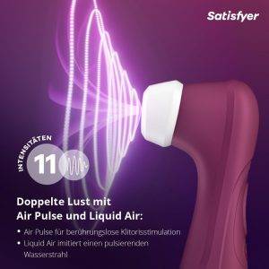 Satisfyer Pro 2 Generation 3 Vibrator | Liquid-Air-Technologie | Leise Starke Klitoris-Stimulation | Druckwellenvibrator mit Vibrationen | Sex-Spielzeug Geschenk für Frauen | Erotischer Dildo Frau