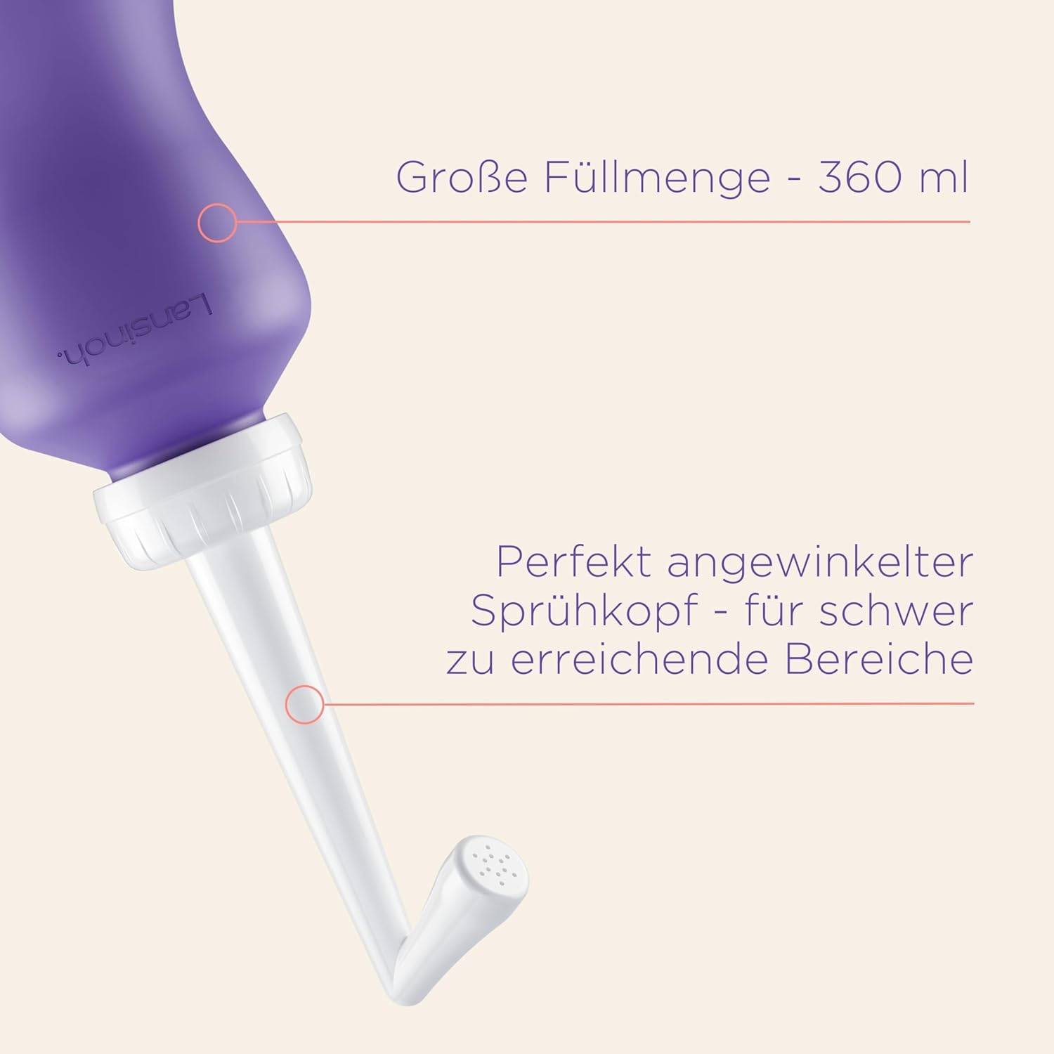 Lansinoh Intim-Dusche - 360 ml - sanfte und hygienische Reinigung – Bild 6