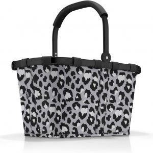 reisenthel carrybag frame leo nero – Stabiler Einkaufskorb mit viel Stauraum und praktischer Innentasche – Elegantes und wasserabweisendes Design