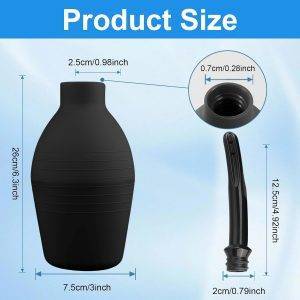 1 Stück Silikon Anal-Spülung,Analdusche und Vaginaldusche,Irrigator zur Darmreinigung,Intimdusche zur Analdusche,Einlauf zur darmreinigung (schwarz)