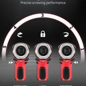 AVID POWER Elektrisches Schraubendreher-Set, wiederaufladbar, 4 V, Akkuschrauber-Set mit 44-teiligem Zubehör, 5,65 Nm Schraubenpistole, 5+1 Drehmomenteinstellung, 2-Positionen-Griff mit LED-Licht