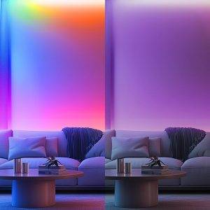 LED Strip 10m, RGB-IC LED Streifen mit App, Segmentcontrol, Farbwechsel, Musik Sync, LED Lichterkette für Party, Zuhause, Schlafzimmer, Gaming, Küche Deko [Energieklasse A]