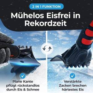 Eiskratzer Auto mit Handschuh TESTSIEGER 2025* - “Eismonster” Profi Scheibenkratzer Auto trifft auf den “Besten Eiskratzer Auto Handschuh“ - top Effizienz kombiniert mit 100% Komfort