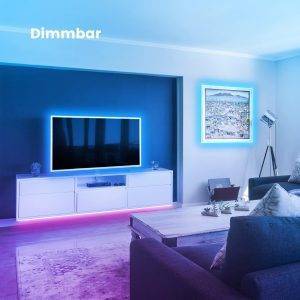 LED Strip 10m, LED Streifen Bluetooth RGB LED Band 10m Selbstklebend mit Fernbedienung und APP, LED Lichterkette LED Beleuchtung für Zimmer Party [Energieklasse A]