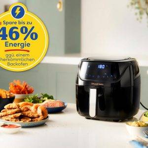 Russell Hobbs Heißluftfritteuse L 4L Rapid AirFryer [sehr kleines Gehäuse/7 Kochfunktionen/10 Programme] SatisFry (spülmaschinenfest, max 220°C, Fritteuse ohne Öl, Grillen,Backen,Braten etc) 27160-56
