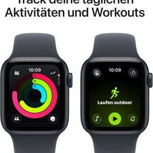 Apple Watch SE 3 GPS + Cellular Smartwatch mit Aluminiumgehäuse in Mitternacht und Sportarmband in Mitternacht (S/M). Fitness‑ und Schlaftracker, Herzfrequenzmesser, Always-On Display Verschiedene Varianten. NEU!