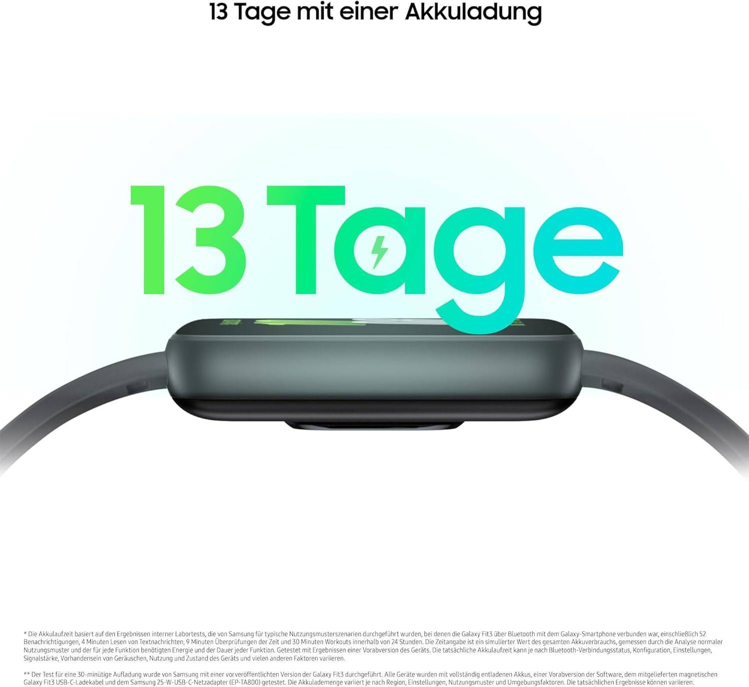 Samsung Galaxy Fit3 Smartwatch, Fitness-Uhr als Fitness Tracker und Aktivitätstracker, Gray, Inkl. 36 Monate Herstellergarantie – Bild 3