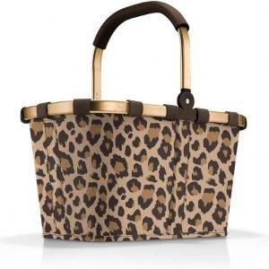 reisenthel carrybag frame leo macchiato – Stabiler Einkaufskorb mit viel Stauraum und praktischer Innentasche – Elegantes und wasserabweisendes Design