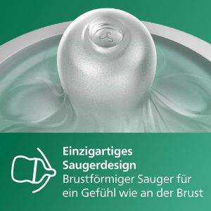 Philips AVENT Natural Response Glas-Babyflasche: 2 x 240 ml BPA-freie Flaschen für Neugeborene von 3–6 Monaten (Modell SCY933/02)