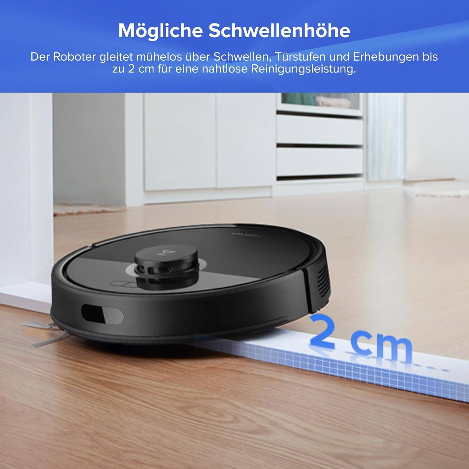 roborock Q7 L5+ Set Saugroboter mit Wischfunktion Absaugstation, verbessert von Q5 Pro+, Dual Anti-Tangle System, 8000Pa Saugkraft, LiDAR-Navigation, Staubsauger Roboter für Teppiche&Tierhaar, Schwarz – Bild 6