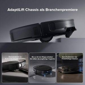 roborock Saros 10R Saugroboter mit Wischfunktion&angebbarem Wischmopp, 22,000 Pa, 7,98cm Ultra-Slim Design, StarSight System 2.0, Zero-Tangle System