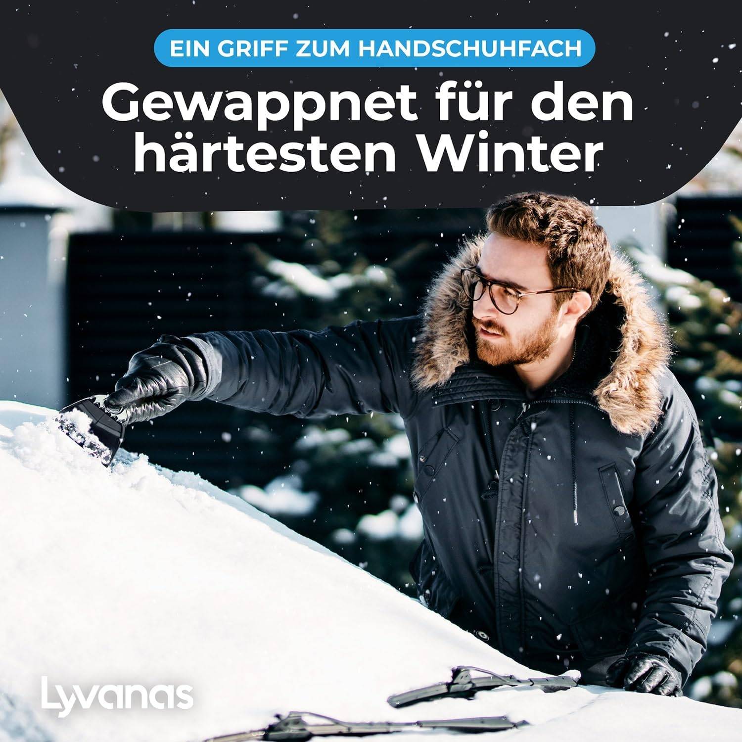 Eiskratzer Auto mit Handschuh TESTSIEGER 2025* - “Eismonster” Profi Scheibenkratzer Auto trifft auf den “Besten Eiskratzer Auto Handschuh“ - top Effizienz kombiniert mit 100% Komfort – Bild 7