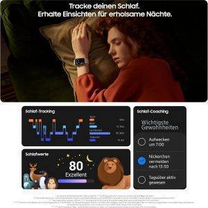 Samsung Galaxy Fit3 Smartwatch, Fitness-Uhr als Fitness Tracker und Aktivitätstracker, Gray, Inkl. 36 Monate Herstellergarantie