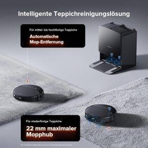 roborock Saros 10R Saugroboter mit Wischfunktion&angebbarem Wischmopp, 22,000 Pa, 7,98cm Ultra-Slim Design, StarSight System 2.0, Zero-Tangle System