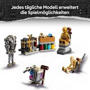 LEGO Star Wars Adventskalender 2025 - Weihnachten Spielzeug mit 24 Überraschungen - 2 Minifiguren & 5 Droidenfiguren - Kinder Spielset - Geschenk für Jungen ab 6 Jahren & Star Wars Fans - 75418