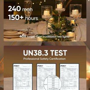 Homemory 12 led teelichter mit Timer, elektrische flackernde batteriebetriebene Kerzen, 6 Stunden an und 18 Stunden aus, 3.2x3.6 cm, Plastik