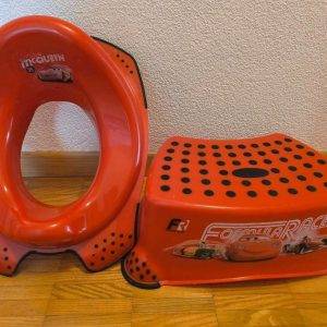 Cars Toilettensitz & Tritthocker, rot, gebraucht!
