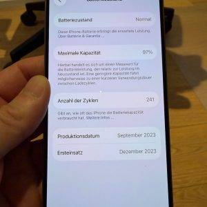 iPhone 15 Pro, 256 GB, Natural Titanium Akku 97%