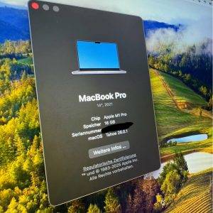 MacBook Pro 14” (2021) mit M1 Pro – Top Zustand, Space Grey