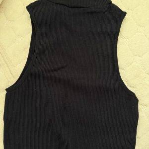 Schwarzes Zara Ripp-Top - Größe XS/S