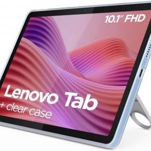Lenovo Tab Tablet | 10.1" Full HD Display | MediaTek G85 | 4GB RAM | 64GB eMMC 5.1 Speicher | Android | Polar Blue | inkl. Schutzhülle mit integriertem Ständer