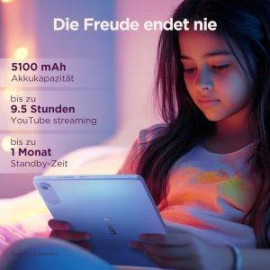 Lenovo Tab Tablet | 10.1" Full HD Display | MediaTek G85 | 4GB RAM | 64GB eMMC 5.1 Speicher | Android | Polar Blue | inkl. Schutzhülle mit integriertem Ständer