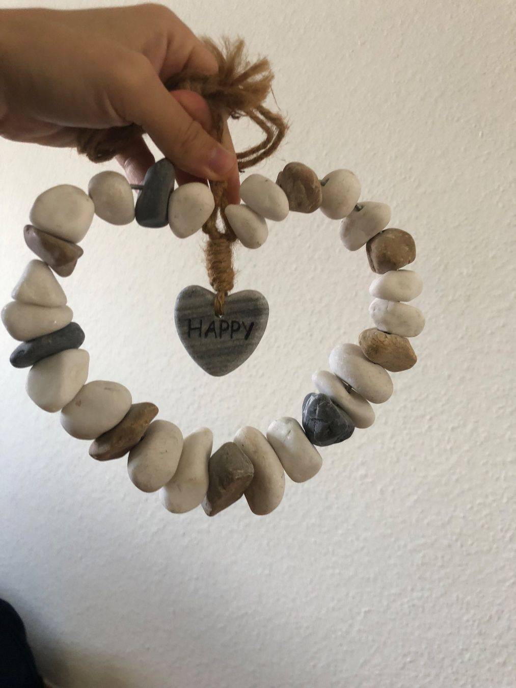 Deko Herz aus Steinen, Handarbeit