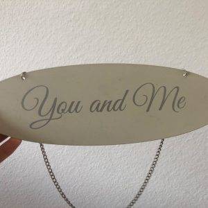 Süesses "You and Me" Schild, vintage Stil - Top Zustand