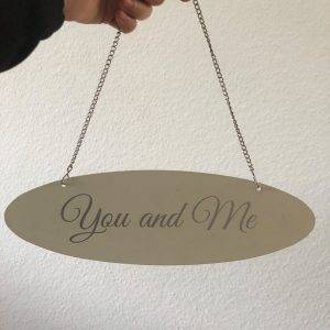 Süesses "You and Me" Schild, vintage Stil - Top Zustand