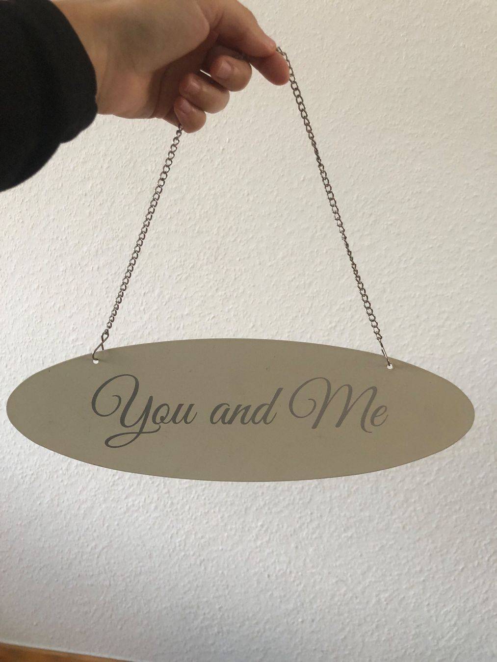 Süesses "You and Me" Schild, vintage Stil - Top Zustand