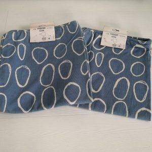 2 IKEA KISSEN HÜLLEN GROSS, 72CM X 72CM, BLAU & WEISS, NEU