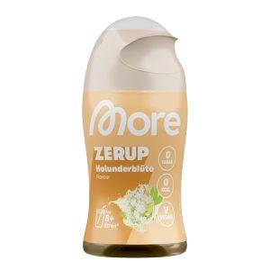 MORE Zerup, 65 ml, für bis zu 8 l Fertiggetränk, zuckerfreier Sirup mit echten Fruchtextrakten, vegan, zero Kalorien - made in Germany
