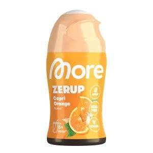 MORE Zerup, 65 ml, für bis zu 8 l Fertiggetränk, zuckerfreier Sirup mit echten Fruchtextrakten, vegan, zero Kalorien - made in Germany