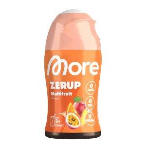 MORE Zerup, 65 ml, für bis zu 8 l Fertiggetränk, zuckerfreier Sirup mit echten Fruchtextrakten, vegan, zero Kalorien - made in Germany