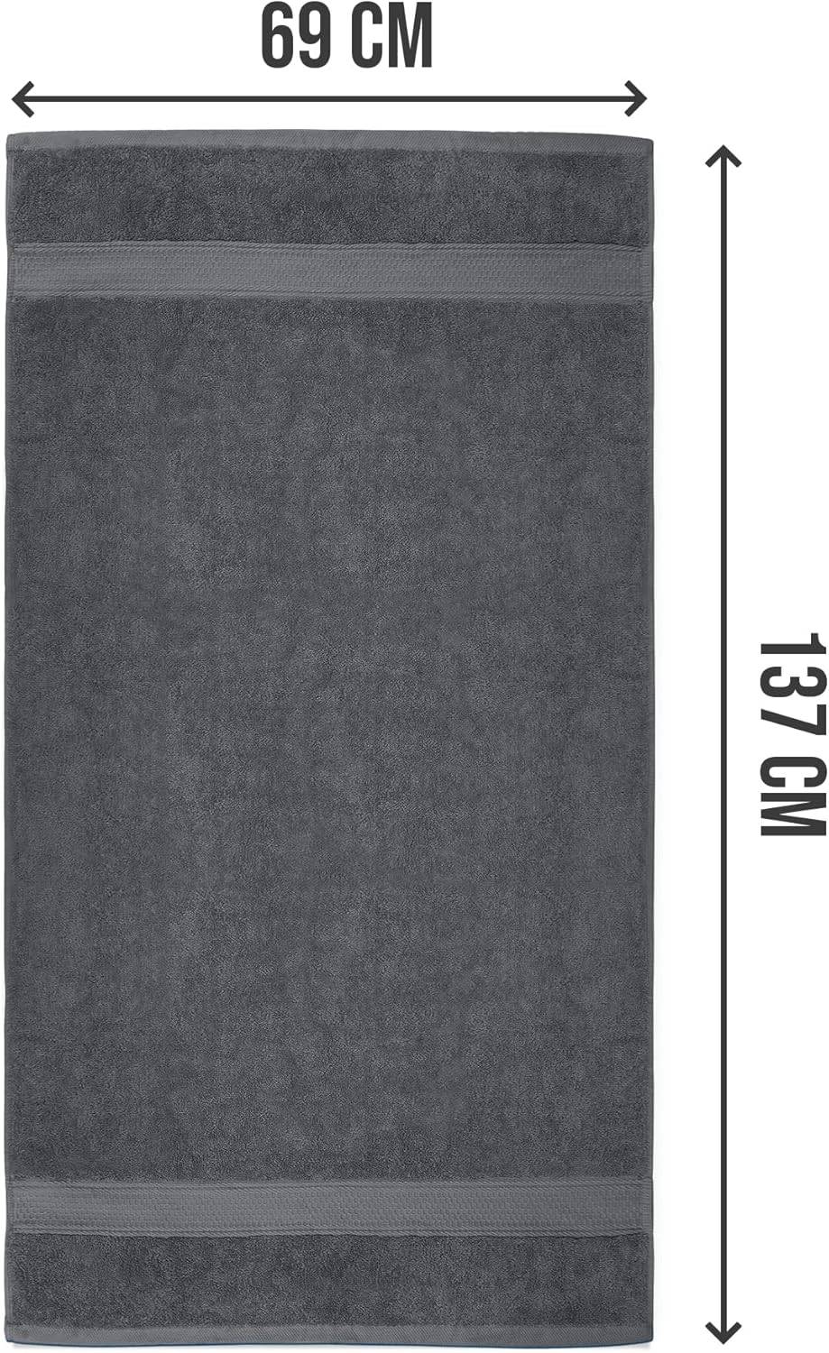 Utopia Towels - 4er-Pack Badetücher Set Premium 100% ringgesponnene Baumwolle 69 x 137 cm Handtücher, sehr saugfähig, weiches Gefühl Duschtücher (Grau) – Bild 3