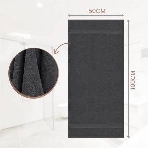 Utopia Towels - 6er Pack Frottee handtücher 50x100 cm mit Aufhängeschlaufe, mittelgroße Handtücher 100% Baumwolle weich und saugfähig Handtücher Set (Grau)