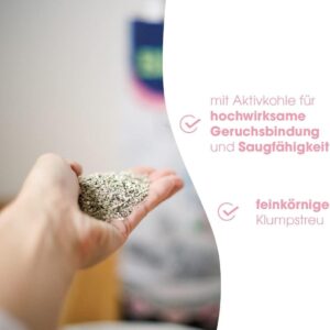 Biokat's Diamond Care Fresh Katzenstreu mit Babypuder-Duft - Feine Klumpstreu aus Bentonit mit Aktivkohle und Aloe Vera - 1 Sack (1 x 10 L)